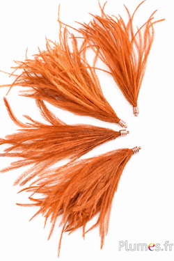 Hanger struisvogel - 9-12 cm - azteeks goud